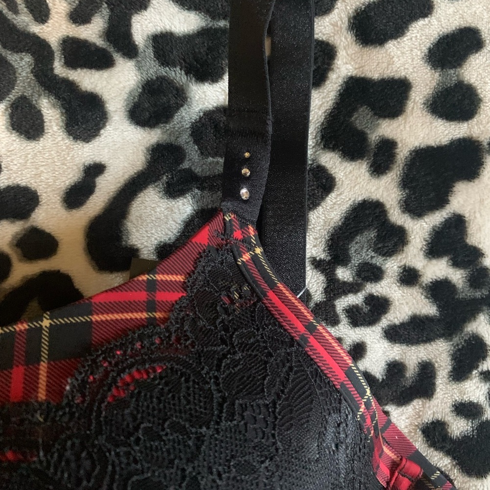 TORRID Red & Black Plaid Bra Top - Picture 4 of 5